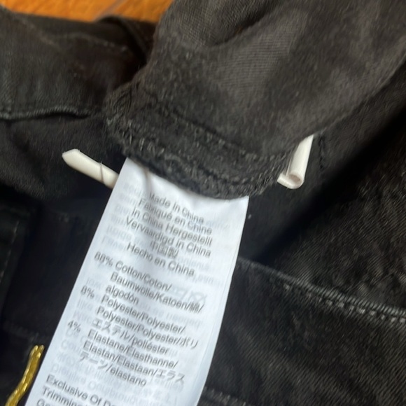 Madewell | Black Cali Demi-Boot Jeans Festive Gold Piping Edition Size 31/12 - Picture 11 of 13